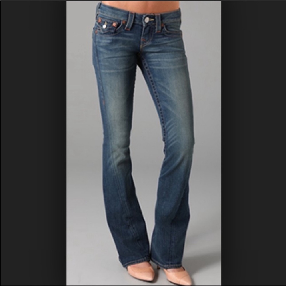 True Religion Distressed Bootcut Jeans